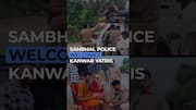 Police in Sambhal Welcomes Kanwar Yatris Ahead of Sawan Shivratri