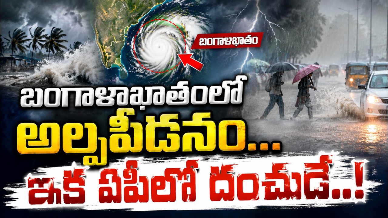 బంగాళాఖాతంలో అల్పపీడనం...ఇక ఏపీలో దంచుడే | Asianet News Telugu