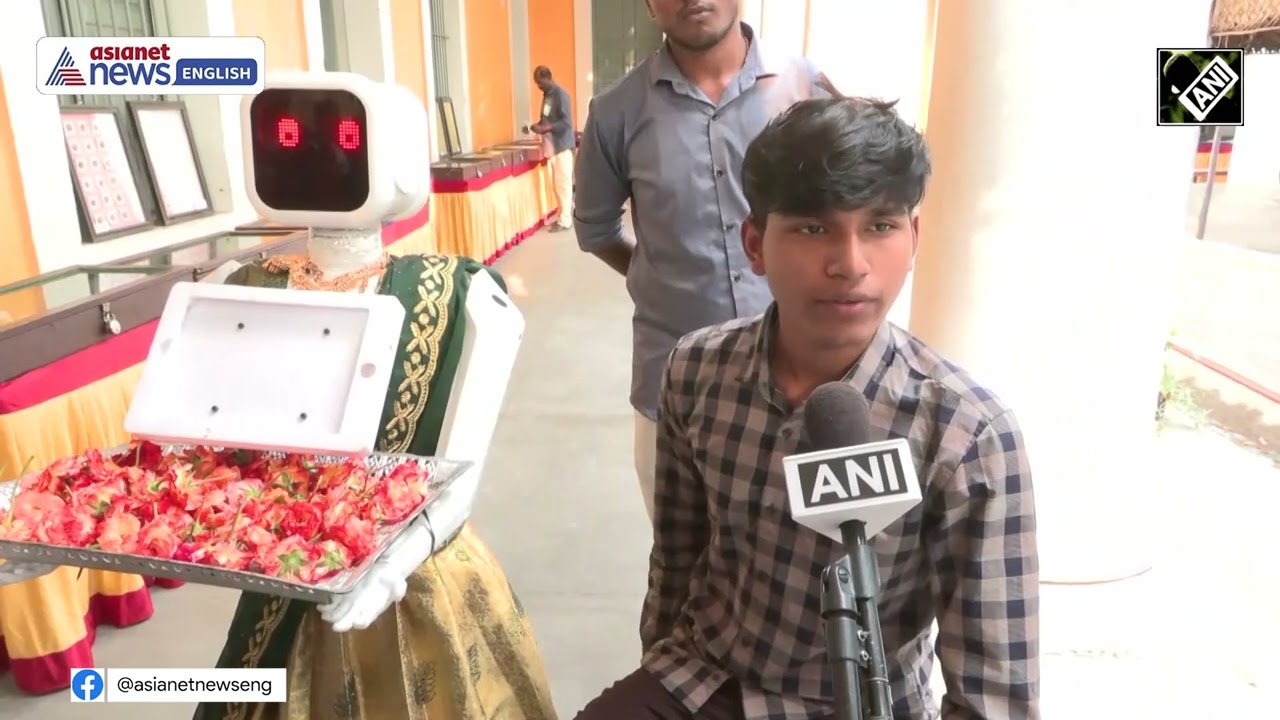 Robot Nila Greets Voters in Saree | Tamil Nadu Elections 2026