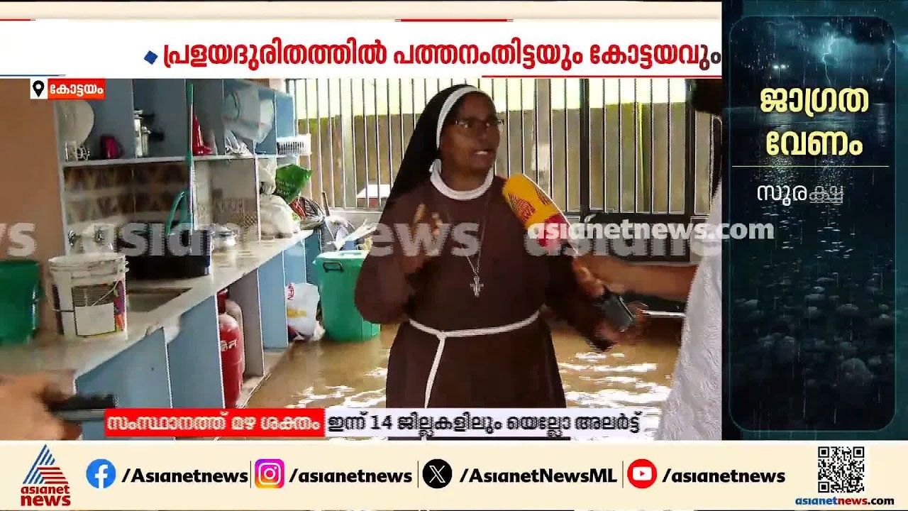 കോട്ടയം അസീസി കാരുണ്യ ഭവനിൽ വെള്ളം കയറി;  അന്തേവാസികൾ പ്രതിസന്ധിയിൽ
