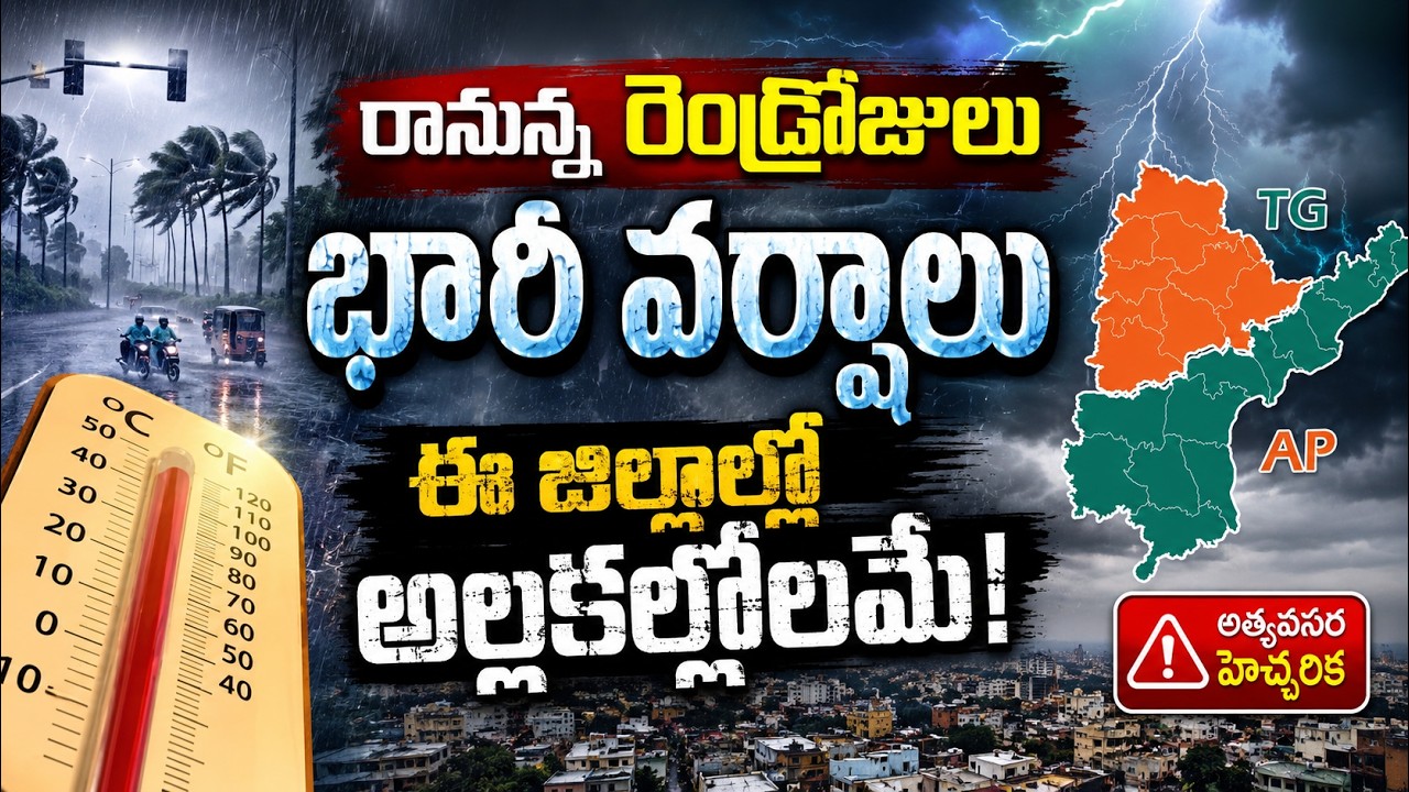 IMD Rain Alert: రానున్న రెండ్రోజులు భారీ వర్షాలు ఈ జిల్లాల్లో అల్లకల్లోలమే!| Asianet News Telugu