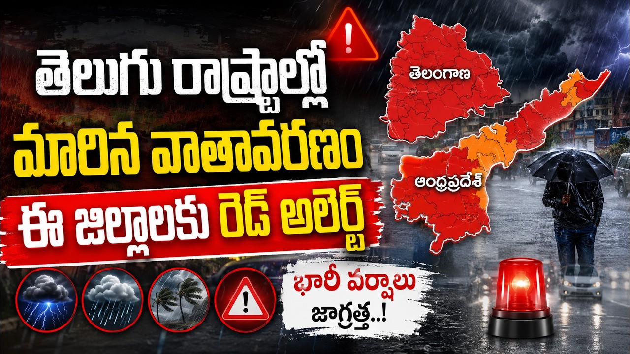 Heavy Rain Alert in AP & Telangana | తెలుగు రాష్ట్రాల్లో మారిన వాతావరణం ఈ జిల్లాలకు రెడ్ అలెర్ట్