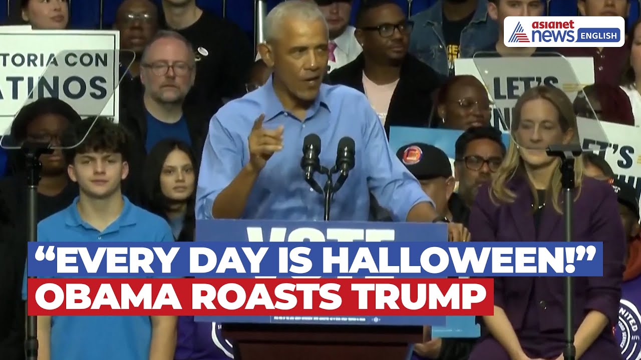 ‘Like Every Day is Halloween’: Obama Mocks Trump at New Jersey Rally