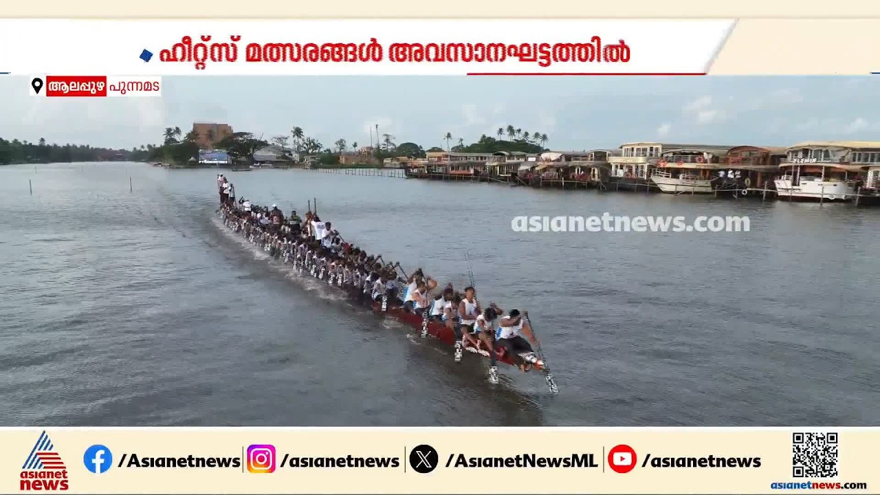 ജലമേള കാണാൻ വൻ ജനസാ​ഗരം; ചെറുവളളങ്ങളുടെ ഹീറ്റ്സ് മത്സരങ്ങൾ അവസാന ഘട്ടത്തിൽ | Nehru Trophy Boat Race