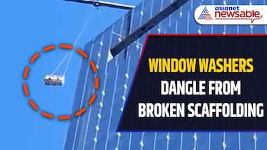 ABSOLUTE SHOCKER | Window Washers DANGLE From BROKEN Scaffolding on NYC High-Rise