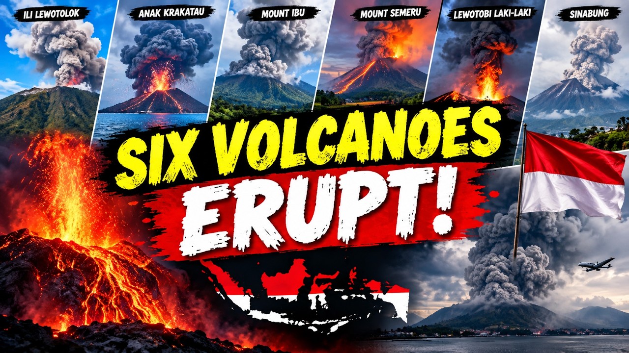 Indonesia SHOCKER! Six Volcanoes Erupt | Mount Ili, Anak Krakatau Explode | World News
