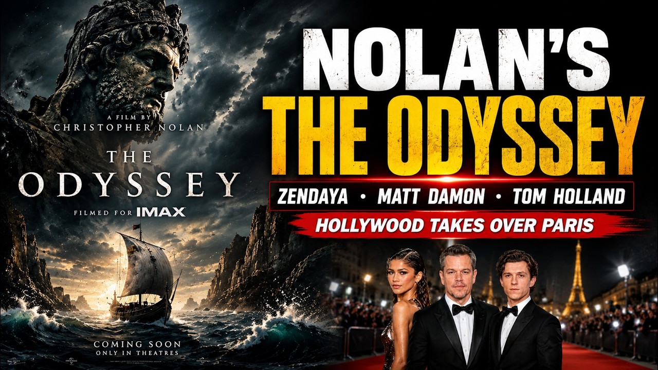 Christopher Nolan Brings The Odyssey to Paris | Matt Damon, Zendaya, Tom Holland & Lupita Nyong'o
