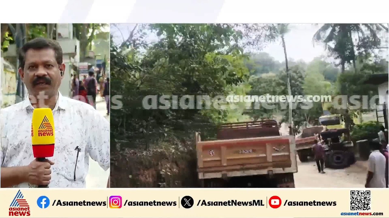 നെയ്യാറ്റിൻകരയിൽ ലോറിയുടെ മുകളിലേക്ക് മണ്ണും പാറക്കെട്ടുകളും ഇടിഞ്ഞുവീണു