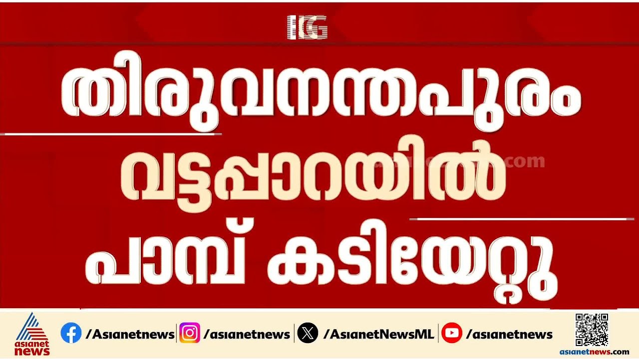15കാരന് പാമ്പ് കടിയേറ്റു; സംഭവം തിരുവനന്തപുരം വട്ടപ്പാറയിൽ