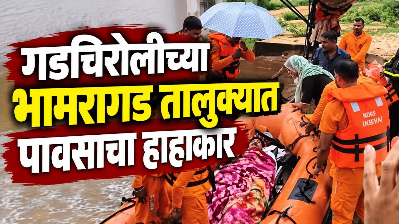 गडचिरोली पाऊस, पूर, भामरागडमध्ये हाहाकार Gadchiroli, bhamragad flood