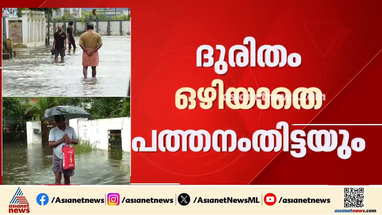 പത്തനംതിട്ടയിൽ പലയിടത്തും ഇടവിട്ട് മഴ; തിരുവല്ലയിൽ വെള്ളക്കെട്ട് മാറിയിട്ടില്ല | Pathanamthitta
