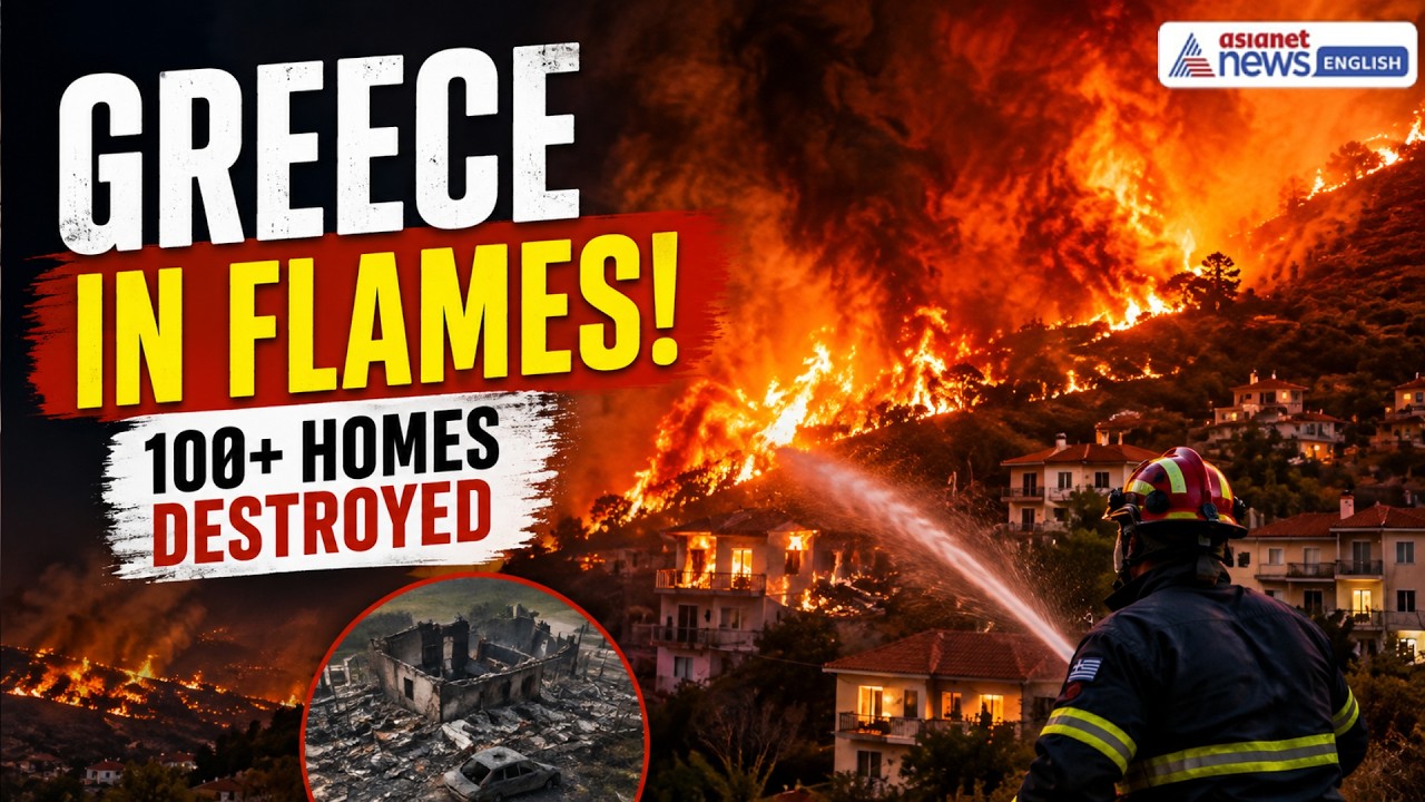 Greece Wildfire Horror | 100+ Homes DESTROYED Near Athens | World News