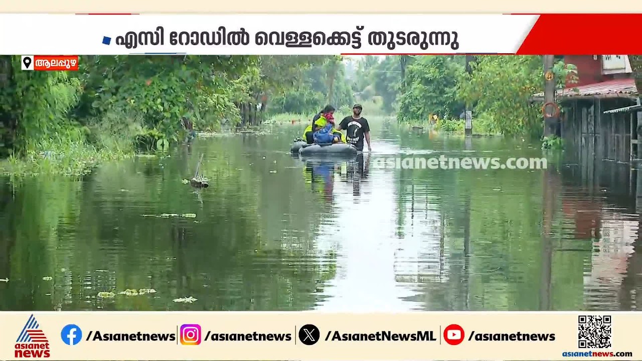 റോഡ് എവിടെ നദി എവിടെ?;  ജനവാസമേഖലയിൽ വെള്ളം കുറഞ്ഞെങ്കിലും ദുരിതം ഒഴിയുന്നില്ല | Alappuzha | AC Road