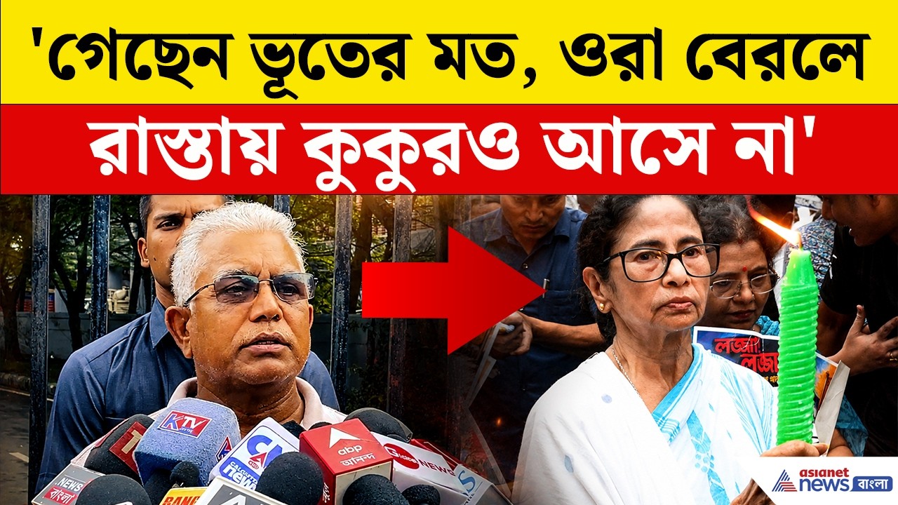 'গেছেন ভূতের মত, ওরা বেরলে রাস্তায় কুকুরও আসে না' মমতাকে ধুয়ে দিলেন দিলীপ! | Dilip Ghosh News