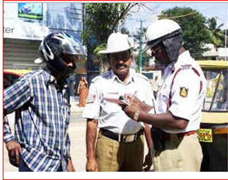 Listening music  while two wheeler rids also traffic offense