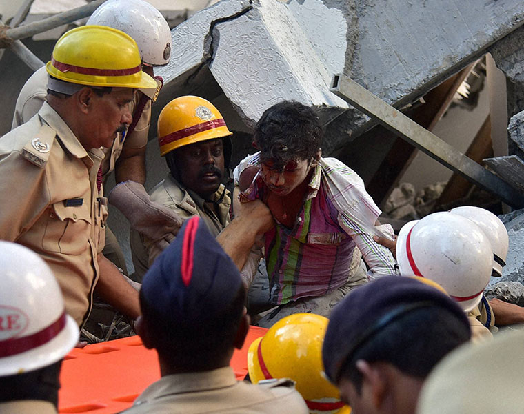 Bellandur Under construction building collapses