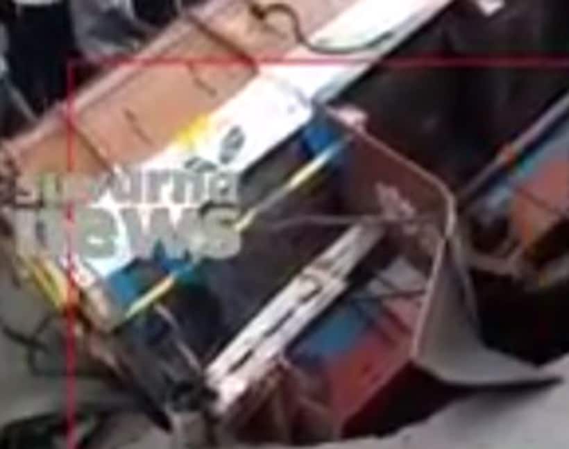 Sand truck caves in at Maruti Seva Nagar, shoddy road work exposed