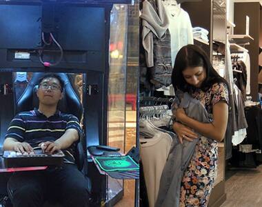 Husbands can wait in these 'video game pods' in malls while their spouses shop