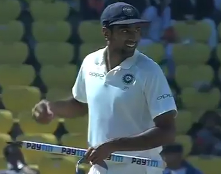 R ashwin celebrate 50th wickets against south africa test