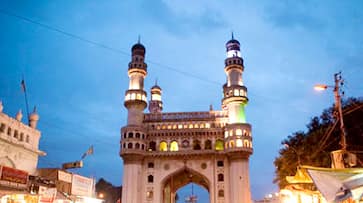 Hyderabad historic Charminar suffers damage part minaret falls